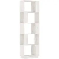 vidaXL Bibliothèque/Séparateur de pièce Blanc 51x25x163,5cm Pin solide