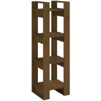 vidaXL Bibliothèque/Cloison Marron miel 41x35x125 cm Bois massif