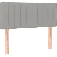vidaXL Tête de lit gris clair 90x5x78/88 cm Tissu