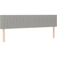 vidaXL Têtes de lit 2 pcs. Gris clair 100x5x78/88 cm Tissu