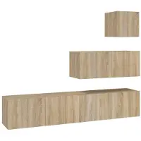 vidaXL Ensemble de 4 meubles TV en bois composite chêne Sonoma