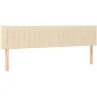 vidaXL Têtes de lit 2 pcs. Crème 90x5x78/88 cm Tissu