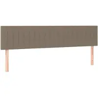 vidaXL Têtes de lit 2 pcs. Taupe 80x5x78/88 cm Tissu