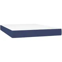 vidaXL Matelas à ressorts ensachés bleu 140x190x20 cm Tissu