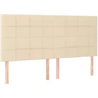 vidaXL Têtes de lit 4 pcs. Crème 90x5x78/88 cm Tissu