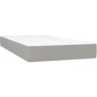vidaXL Matelas à ressorts ensachés gris clair 90x190x20 cm Tissu