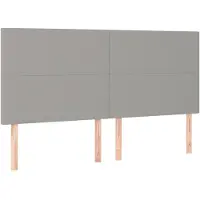 vidaXL Têtes de lit 4 pcs. Gris clair 100x5x78/88 cm Tissu