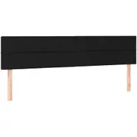vidaXL Têtes de lit 2 pcs. noir 80x5x78/88 cm Tissu