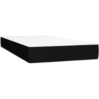 vidaXL Matelas à ressorts ensachés Noir 90x200x20 cm Tissu