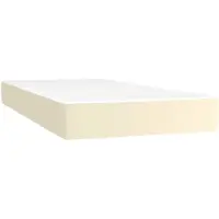 vidaXL Matelas à ressorts ensachés Crème 100x200x20 cm Similicuir