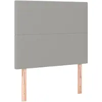 vidaXL Tête de lit Gris clair 90x5x118/128 cm Tissu