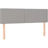 vidaXL Têtes de lit 2 pcs. Gris clair 72x5x78/88 cm Tissu