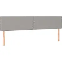 vidaXL Têtes de lit 2 pcs. Gris clair 100x5x78/88 cm Tissu