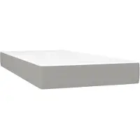 vidaXL Matelas à ressorts ensachés gris clair 100x200x20 cm Tissu