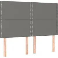 vidaXL Têtes de lit 4 pcs. Gris foncé 72x5x78/88 cm Tissu