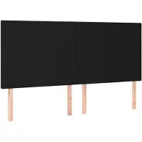 vidaXL Têtes de lit 4 pièces noir 100x5x78/88 cm Tissu