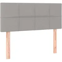 vidaXL Tête de lit gris clair 90x5x78/88 cm Tissu