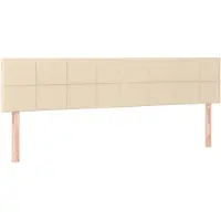 vidaXL Têtes de lit 2 pcs. Crème 100x5x78/88 cm Tissu