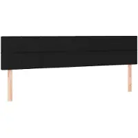 vidaXL Têtes de lit 2 pièces noir 100x5x78/88 cm Tissu