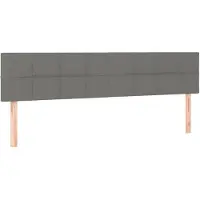 vidaXL Têtes de lit 2 pcs. Gris foncé 80x5x78/88 cm Tissu