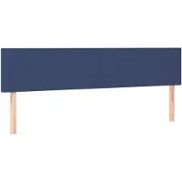 vidaXL Têtes de lit 2 pcs. Bleu 80x5x78/88 cm Tissu
