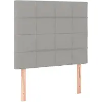 vidaXL Têtes de lit 2 pcs. Gris clair 90x5x78/88 cm Tissu