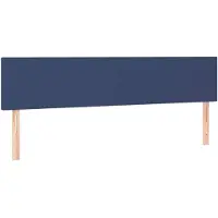 vidaXL Têtes de lit 2 pcs. Bleu 90x5x78/88 cm Tissu