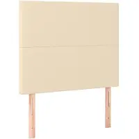 vidaXL Tête de lit Crème 90x5x118/128 cm Tissu