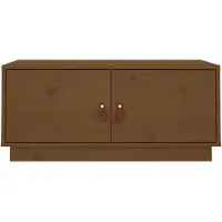 vidaXL Table basse marron miel 80x50x35 cm pin massif