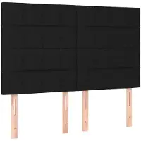vidaXL Têtes de lit 4 pcs. noir 72x5x78/88 cm Tissu