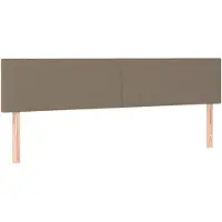 vidaXL Têtes de lit 2 pcs. Taupe 90x5x78/88 cm Tissu