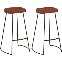 vidaXL Gavin tabouret de bar 2 pcs. 50x40x78 cm bois massif manguier