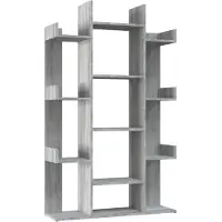 vidaXL Bibliothèque Sonoma gris 86x25,5x140 cm Bois d'ingénierie