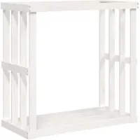 vidaXL Étagère pour bois de chauffage d'extérieur Blanc 108x52x106 cm Pin massif
