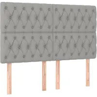 vidaXL Têtes de lit 4 pcs. Gris clair 80x7x78/88 cm Tissu