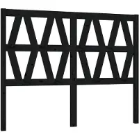 vidaXL Tête de lit noir 166x4x100 cm pin massif