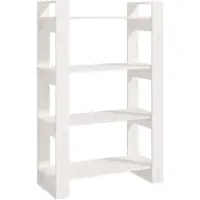 vidaXL Bibliothèque/Séparateur de pièce Blanc 80x35x125 cm Pin massif