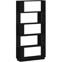 vidaXL Bibliothèque/Séparateur de pièce Noir 80x25x163,5 cm Pin massif