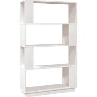 vidaXL Bibliothèque/Séparateur de pièce Blanc 80x25x132 cm Pin massif