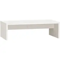 vidaXL Support d'écran blanc 50x27x15 cm pin massif