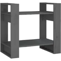 vidaXL Bibliothèque/Séparateur de pièce Gris 60x35x57 cm Pin massif