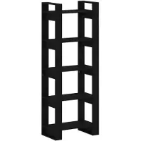 vidaXL Bibliothèque/Séparateur de pièce Noir 60x35x160 cm Bois massif