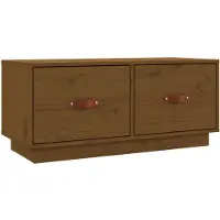 vidaXL Armoire TV brun miel 80x34x35 cm pin massif