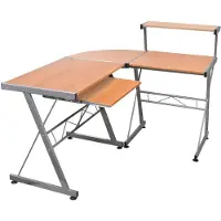vidaXL Table d'ordinateur d'angle Marron 132x112x99 cm Bois composite