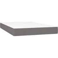 vidaXL Matelas à ressorts ensachés gris foncé 120x200x20 cm Tissu