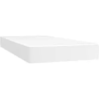 vidaXL Matelas à ressorts ensachés blanc 90x200x20 cm similicuir