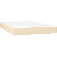 vidaXL Matelas à ressorts ensachés Crème 120x200x20 cm Tissu