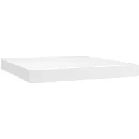 vidaXL Matelas à ressorts ensachés Blanc 180x200x20 cm Similicuir