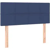 vidaXL Tête de lit bleu 90x5x78/88 cm Tissu