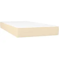 vidaXL Matelas à ressorts ensachés Crème 100x200x20 cm Tissu